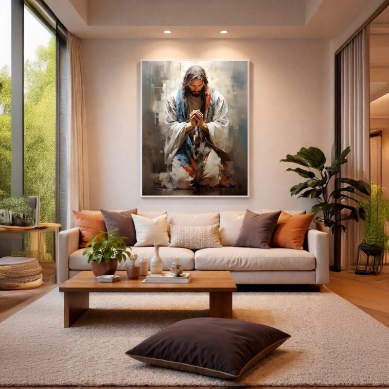Quadro Canvas Jesus Orando