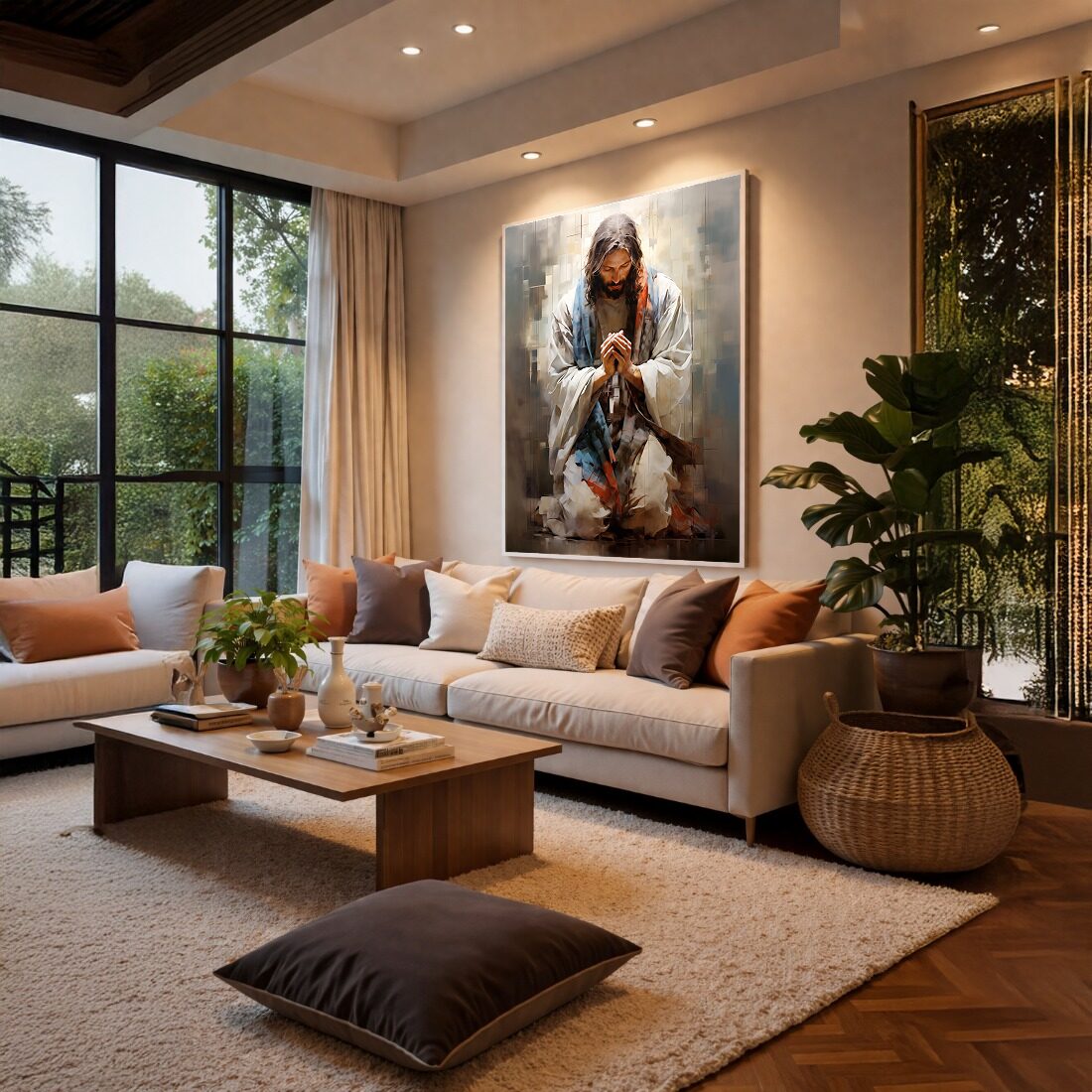 Quadro Canvas Jesus Orando