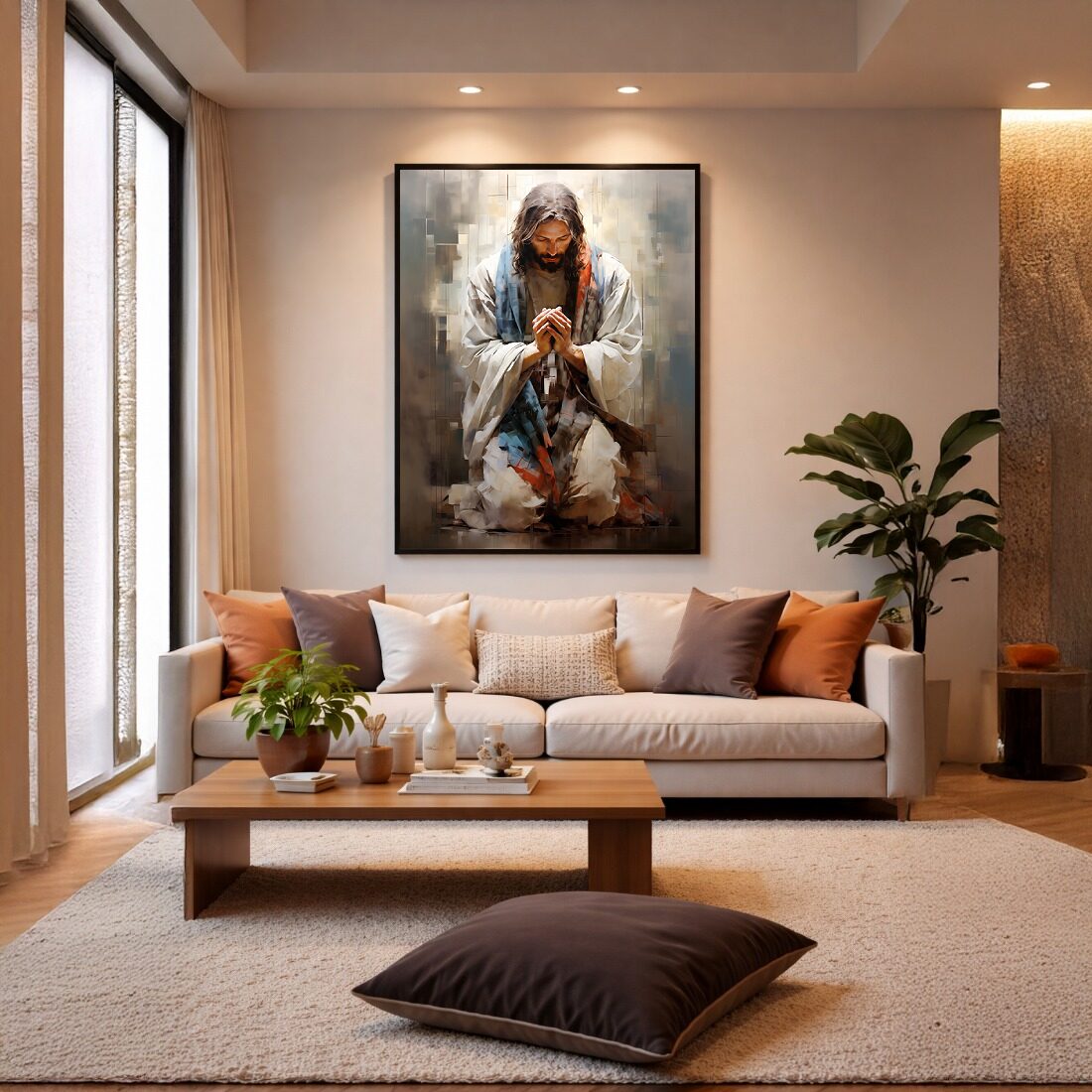 Quadro Canvas Jesus Orando