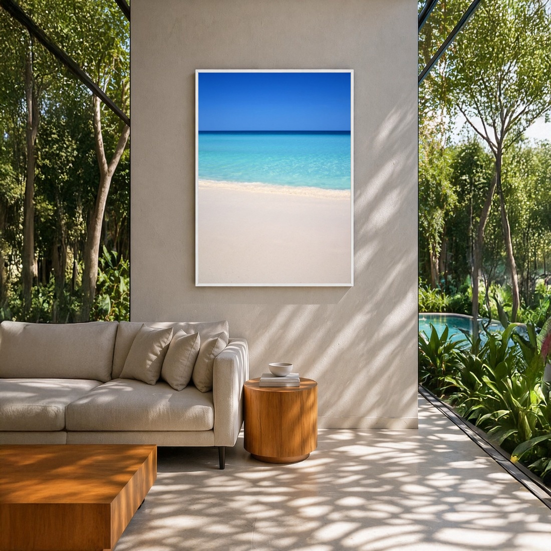 Quadro Canvas Mar Azul Cristalino