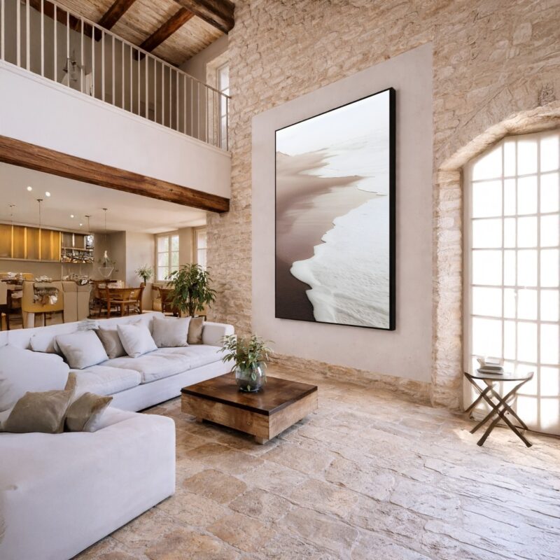 Quadro Canvas Mar Branco Calmo