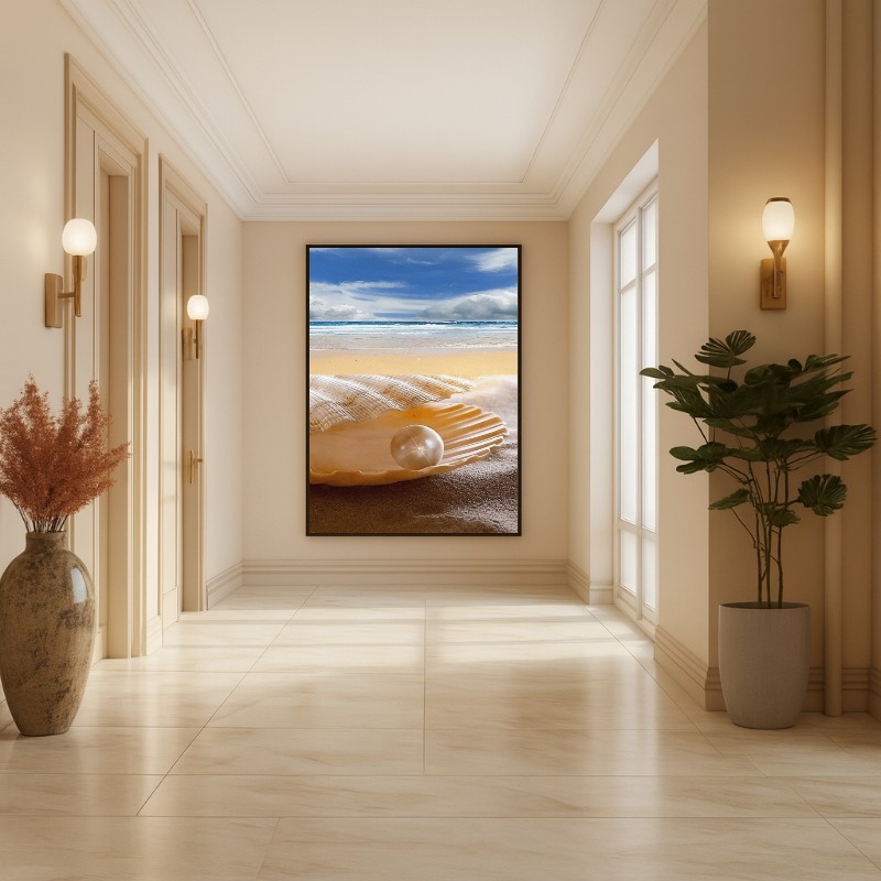 Quadro Canvas Mar Concha com Pérola