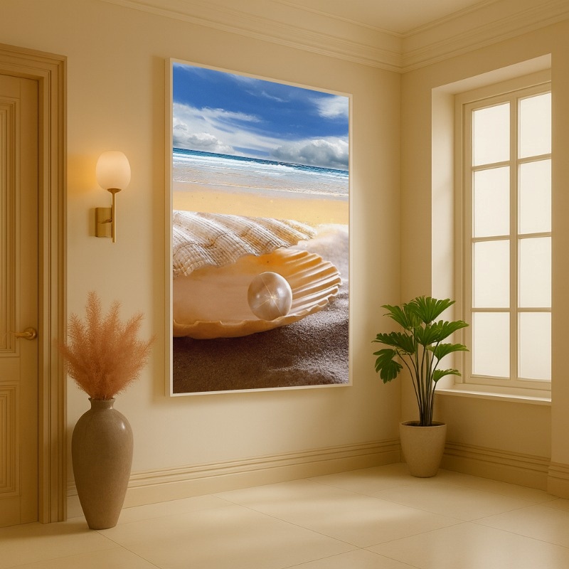 Quadro Canvas Mar Concha com Pérola