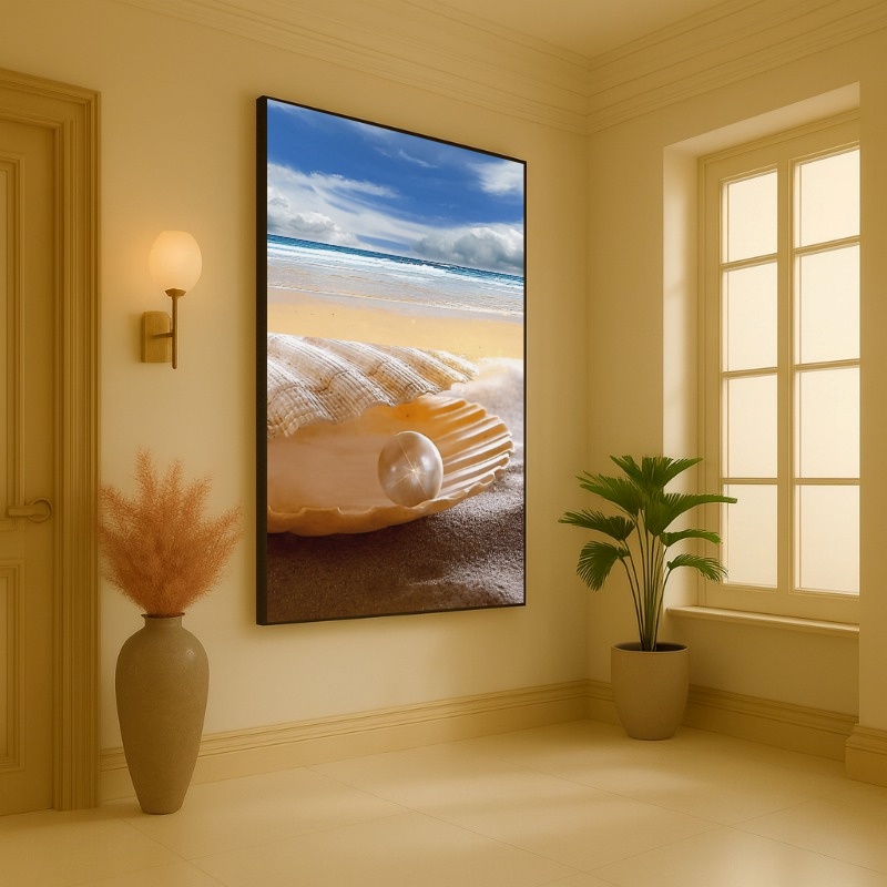 Quadro Canvas Mar Concha com Pérola