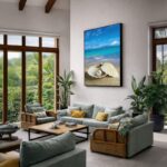 Quadro Canvas Mar Concha com Pérola Areia