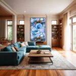 Quadro Canvas Mar Conchas Azuis