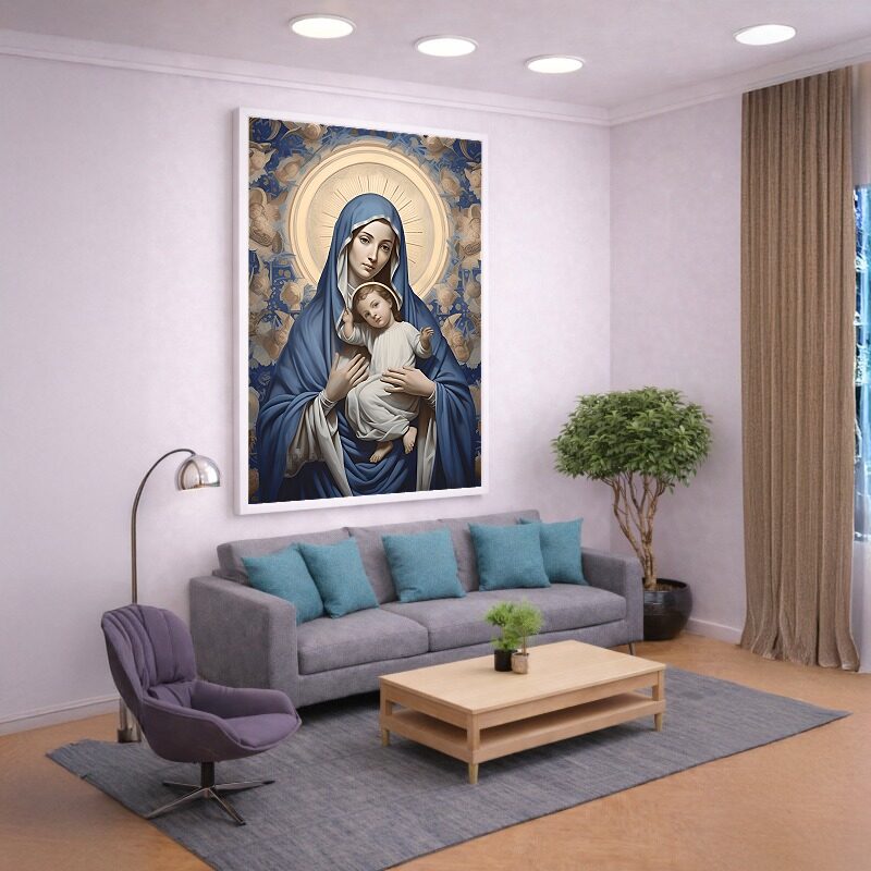 Quadro Canvas Maria e Jesus