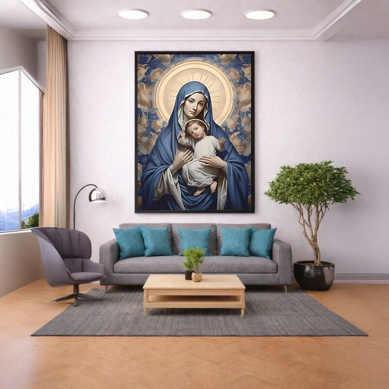 Quadro Canvas Maria e Jesus