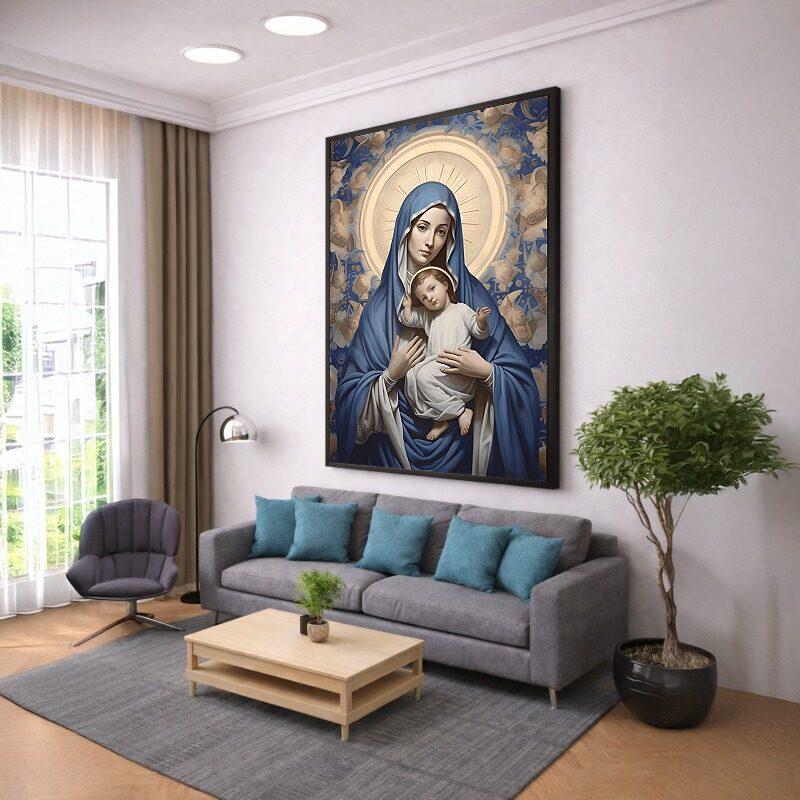 Quadro Canvas Maria e Jesus