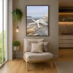 Quadro Canvas Mariscos Mar Branco