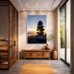Quadro Canvas Pedras Por Sol Praia