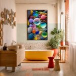 Quadro Canvas Pedras Vidros Coloridos
