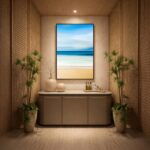 Quadro Canvas Pintura Mar Abstrato