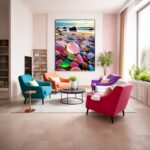 Quadro Canvas Praia Areia Vidro Cristal