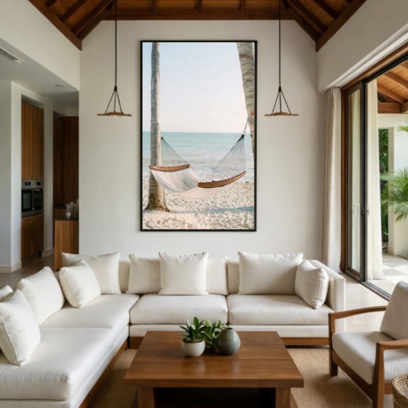 Quadro Canvas Rede Praia Coqueiro