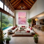 Quadro Canvas Rosa Praia Mar