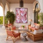 Quadro Canvas Rosado Conchas Rosê