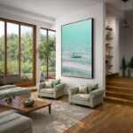 Quadro Canvas Verde Água Estrela Mar