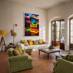 Quadro Canvas Vidros Marinhos Cristais Colorido