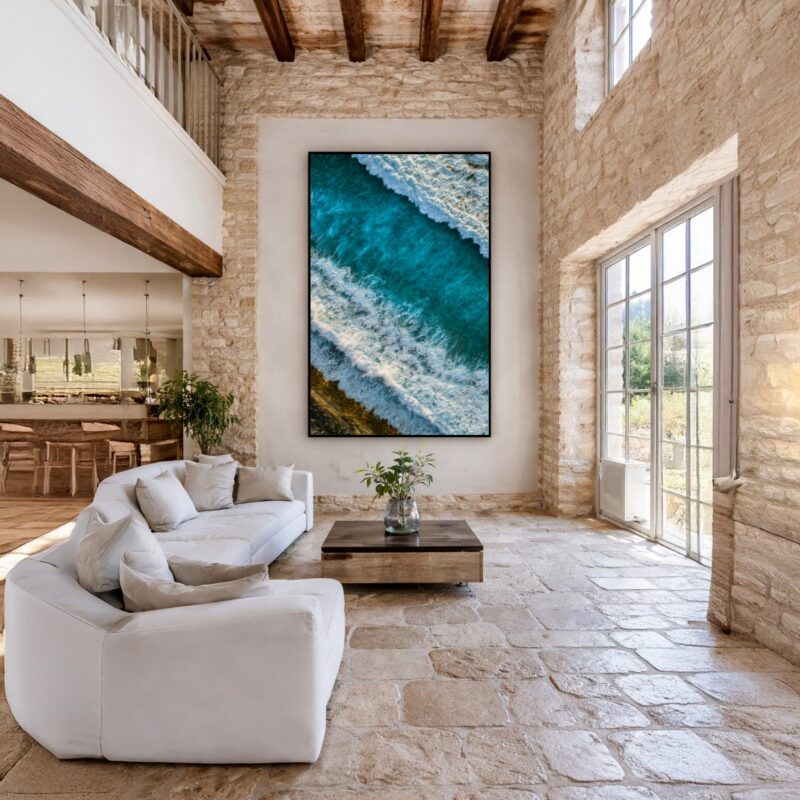 Quadro Canvas Azul Mar Movimento Ondas