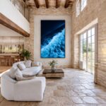 Quadro Canvas Azul Mar Ondas Movimento