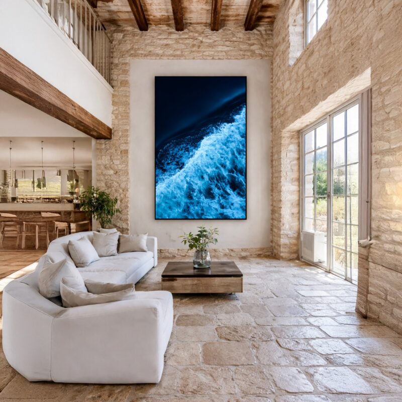 Quadro Canvas Azul Mar Ondas Movimento