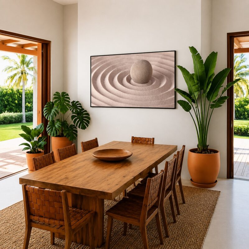 Quadro Canvas Bege Areia Escultura