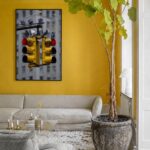 Quadro Canvas Cidade Moderno Semáforo Amarelo