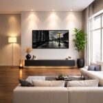 Quadro Canvas Cidade Retrô Luzes Vintage