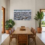 Quadro Canvas Cinza Pedras Praia Mar