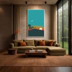 Quadro Canvas Desenho Por Sol Praia