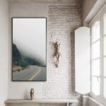 Quadro Canvas Estrada Névoa Montanha Solitário