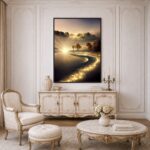 Quadro Canvas Iluminado Floresta Brilhante