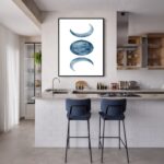 Quadro Canvas Lua Azul Místico