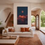 Quadro Canvas Luar Rosa Entardecer