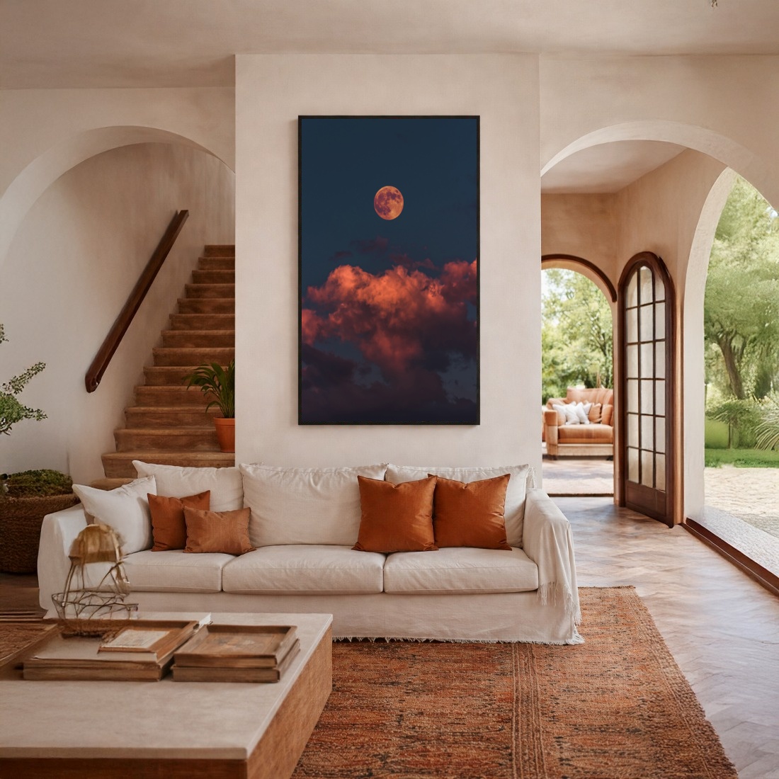 Quadro Canvas Luar Rosa Entardecer