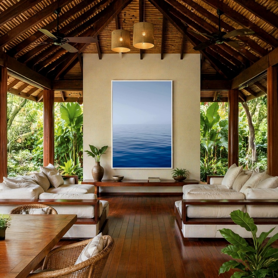Quadro Canvas Mar Azul Tranquilo Oceano