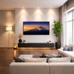 Quadro Canvas Montanha Iluminada Vulcão Neve