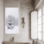 Quadro Canvas Neve Árvore Branca