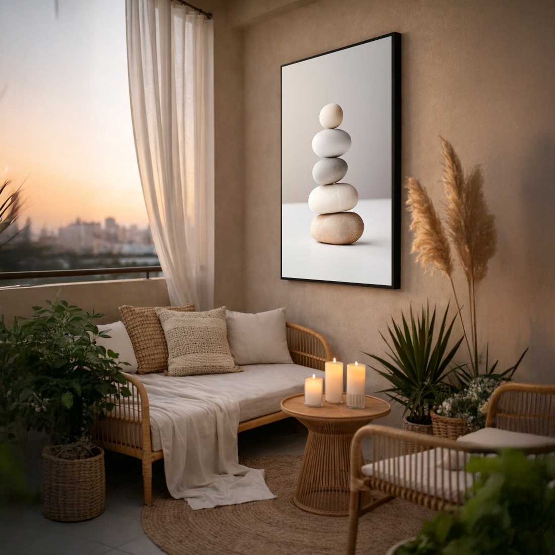 Quadro Canvas Pedras Naturais Escultura