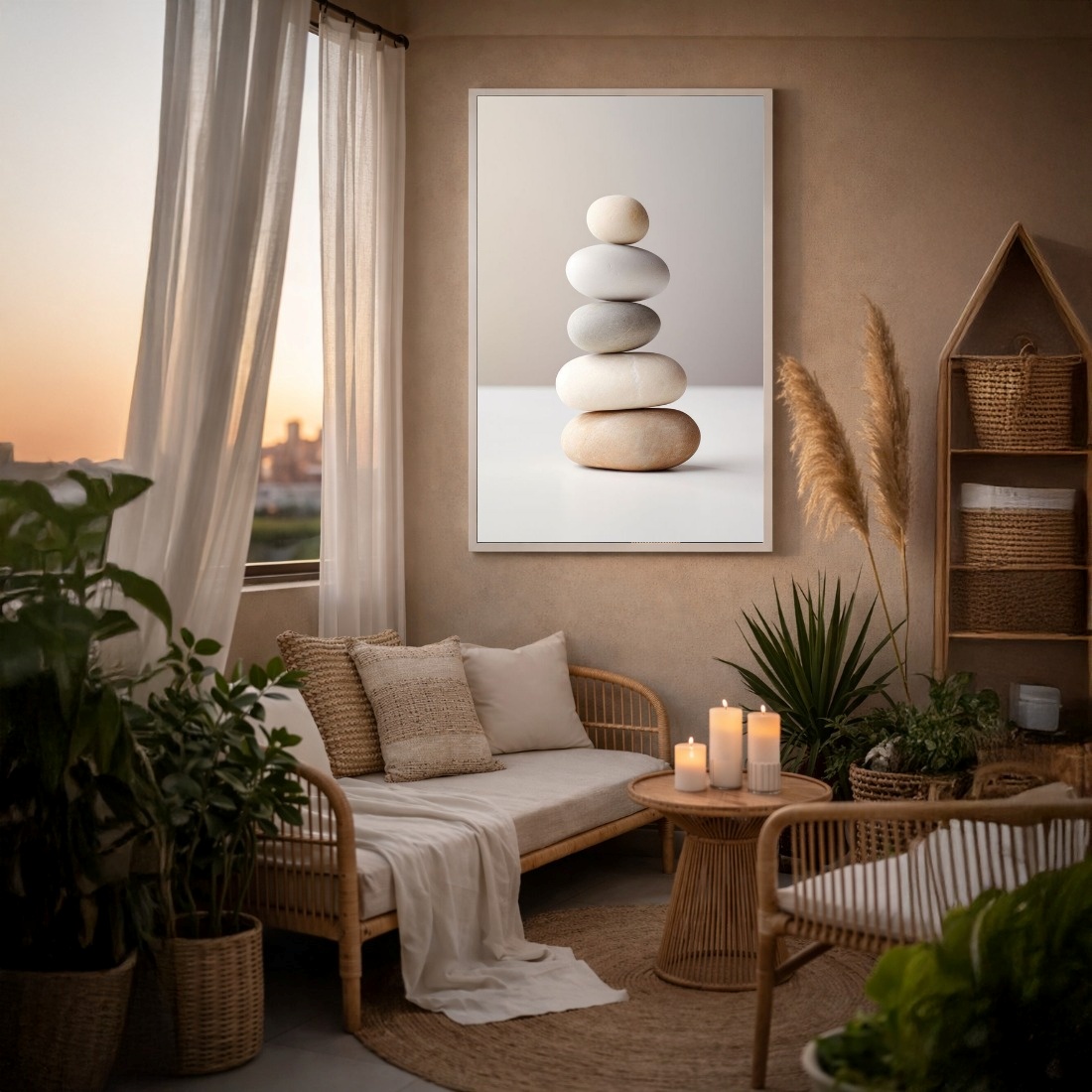 Quadro Canvas Pedras Naturais Escultura