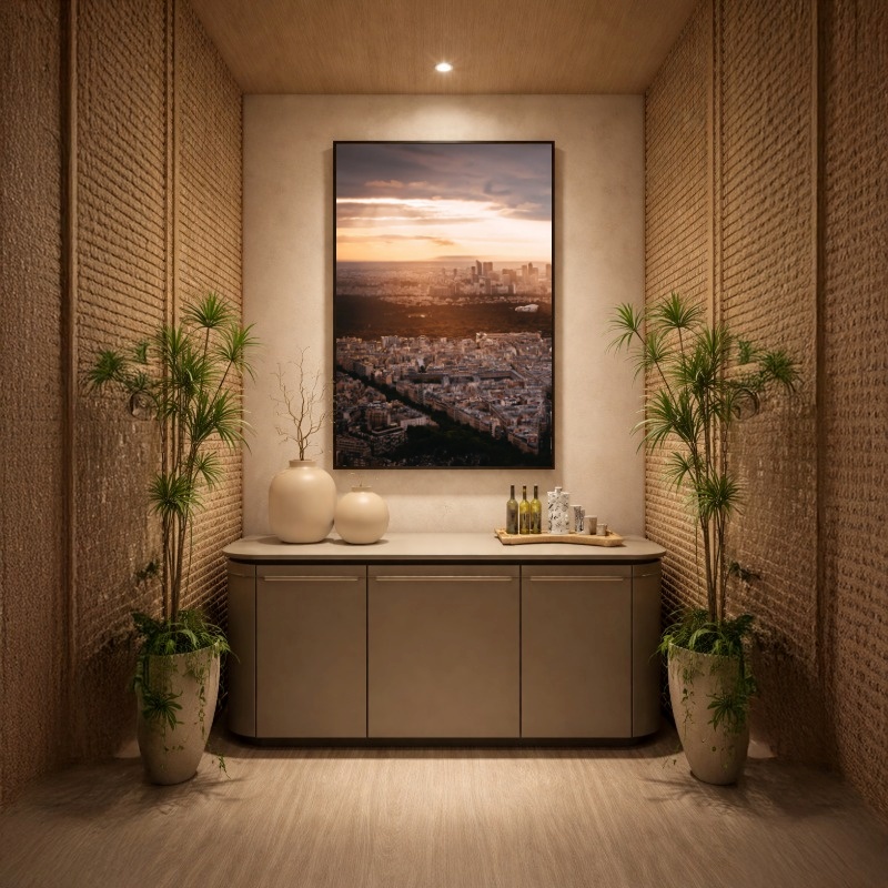 Quadro Canvas Por do Sol Paris Entardecer