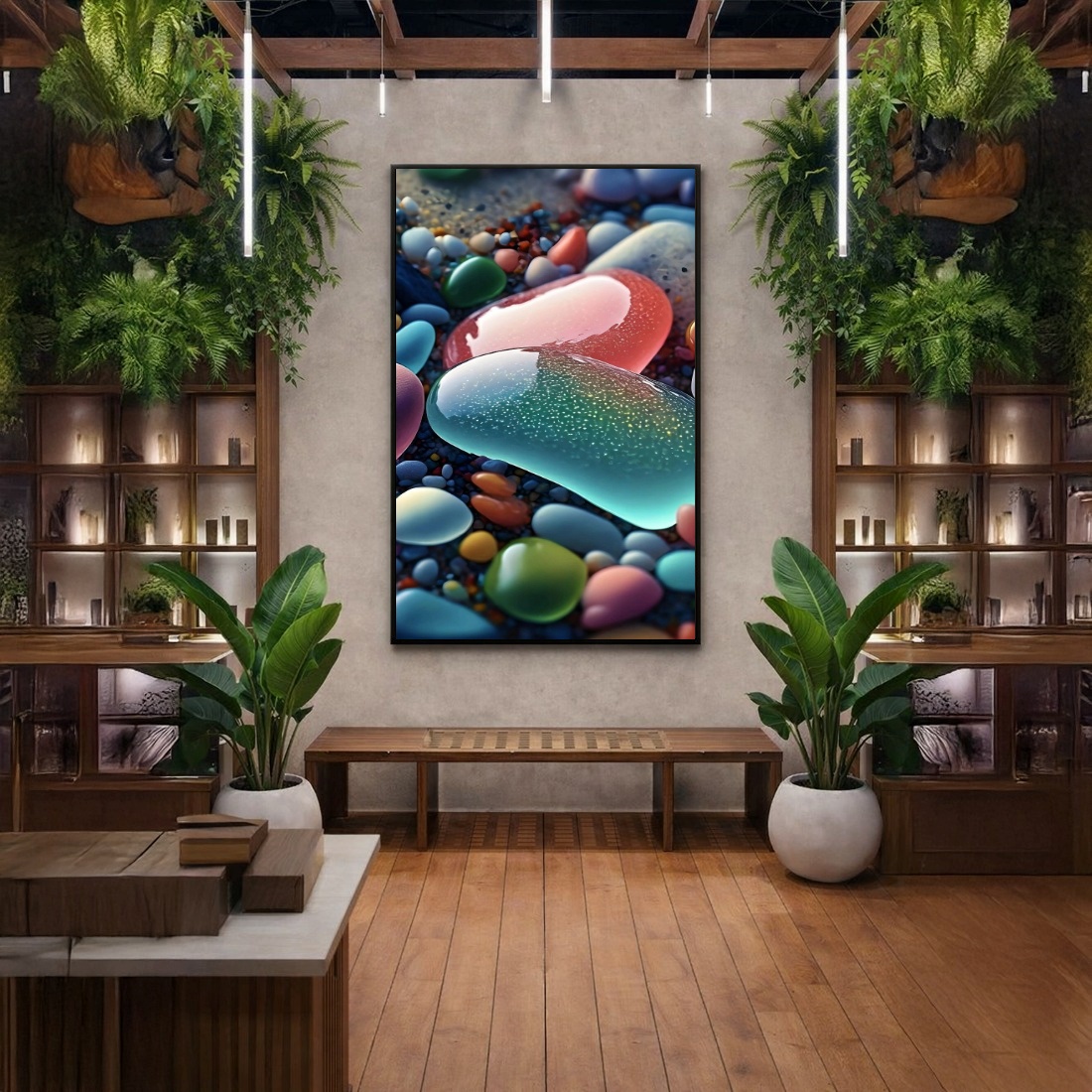 Quadro Canvas Praia de Vidro Cristais