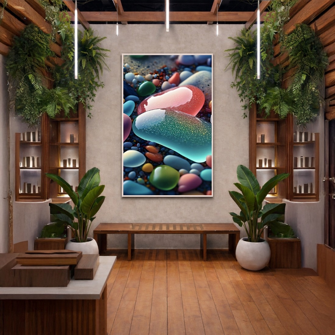 Quadro Canvas Praia de Vidro Cristais