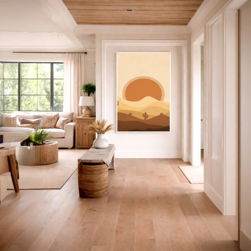 Quadro Canvas Sol no Deserto Desenho