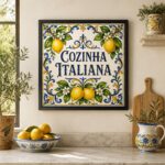 Quadro Cozinha Italiana- 33x33 Cm