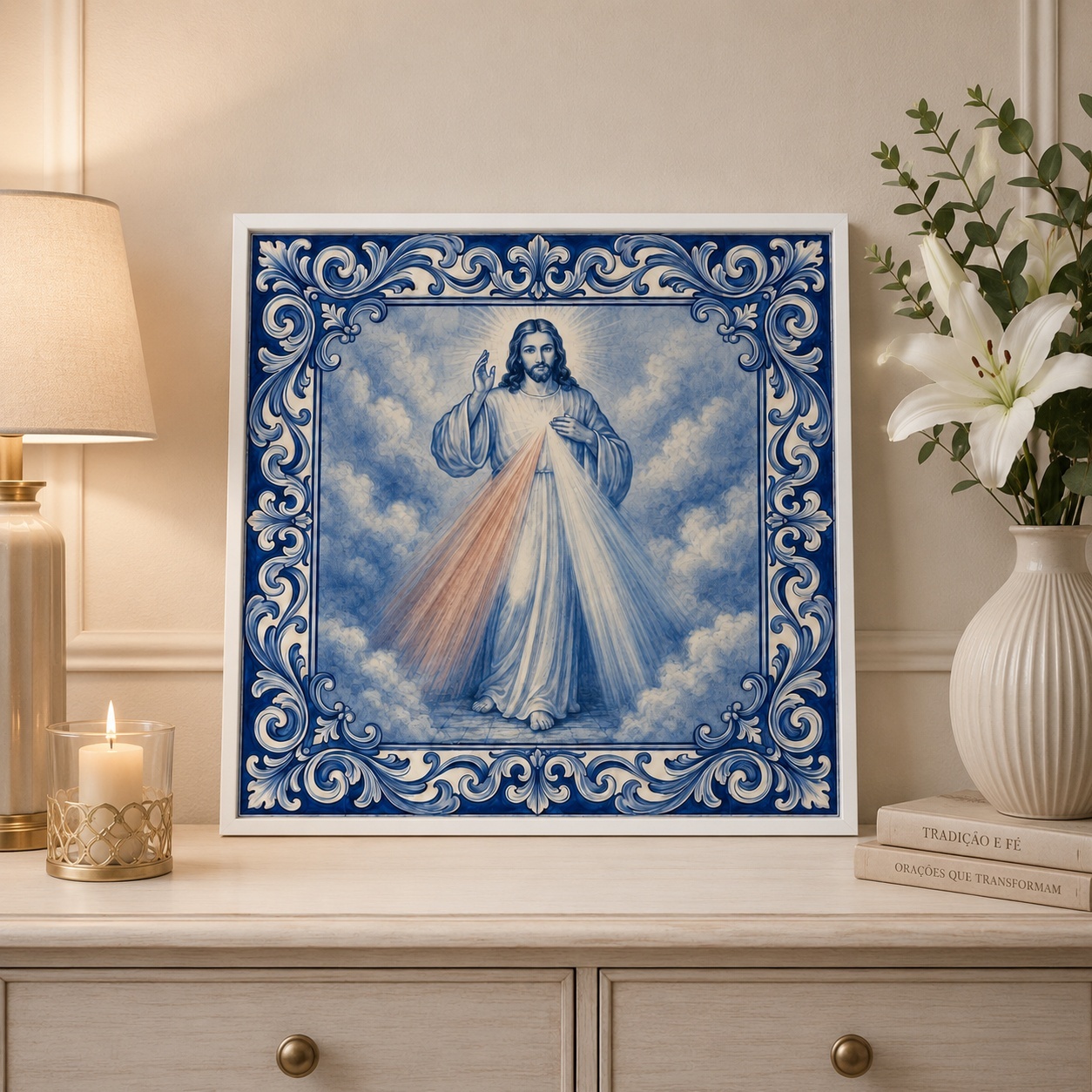 Quadro Jesus Misericordioso - 33x33 Cm