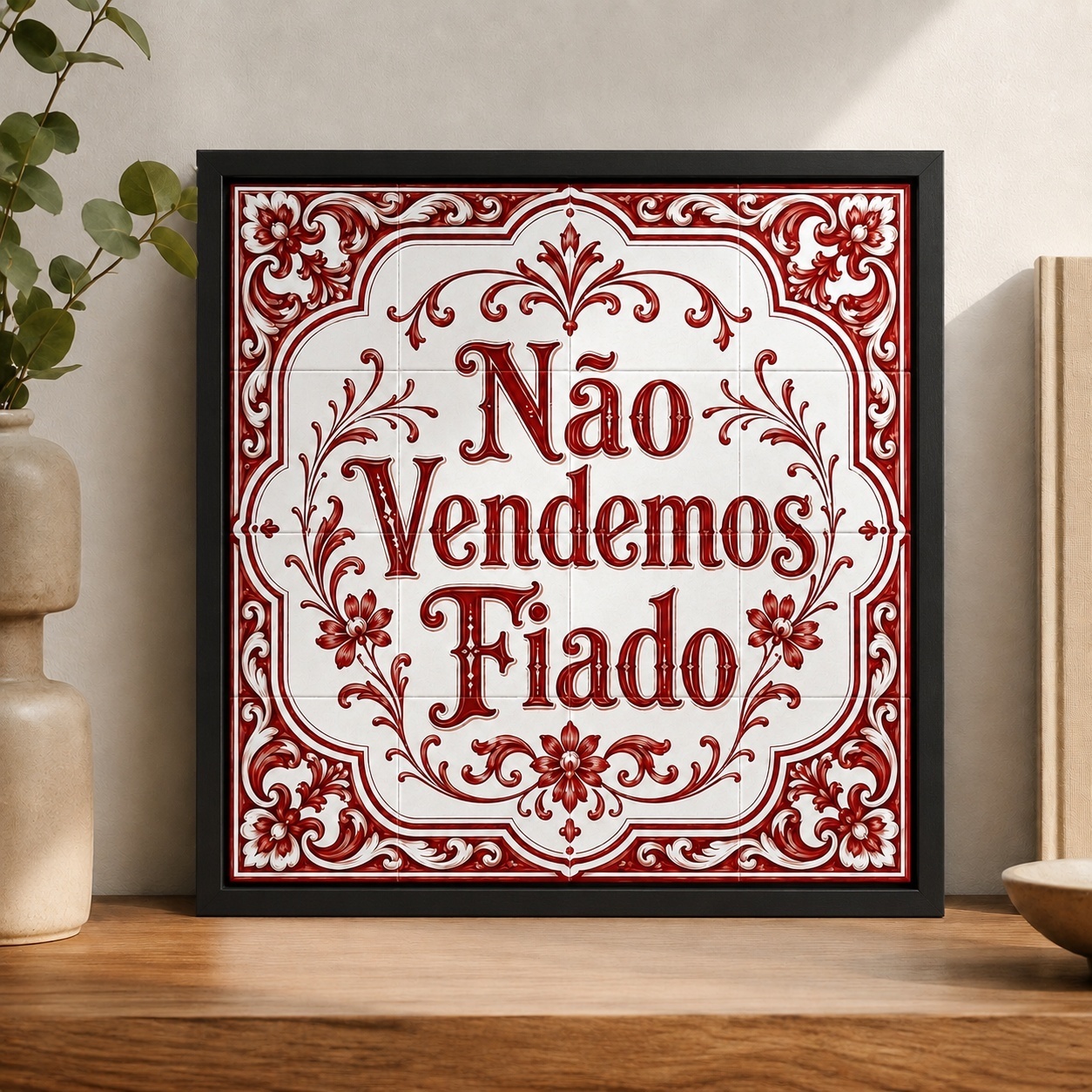 Quadro Não Vendemos Fiado - 33x33 Cm