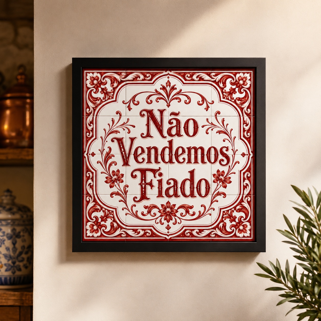 Quadro Não Vendemos Fiado - 33x33 Cm