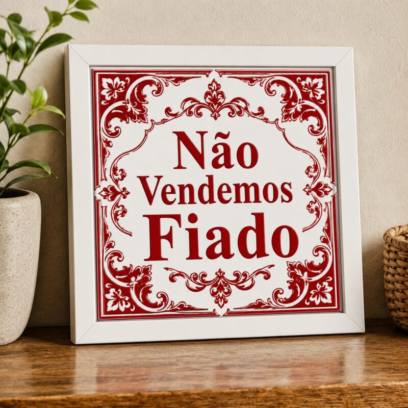Quadro Não Vendemos Fiado - 33x33 Cm